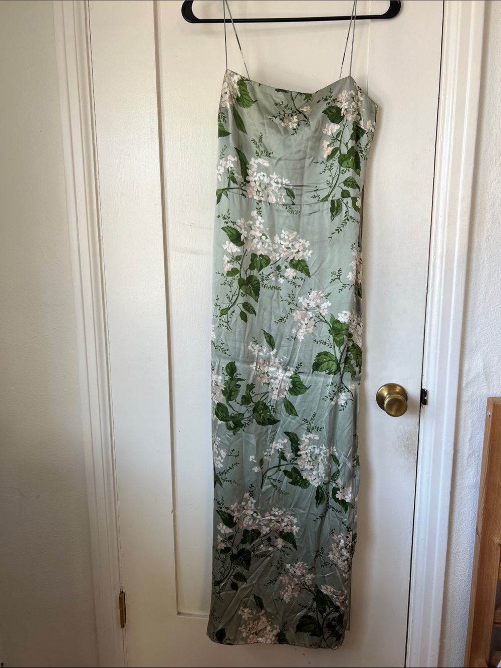 Reformation Petites Frankie Silk Dress in Tea Garden